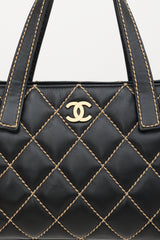 Chanel 2004 - 2005 Leather Wild Stitch Tote Bag