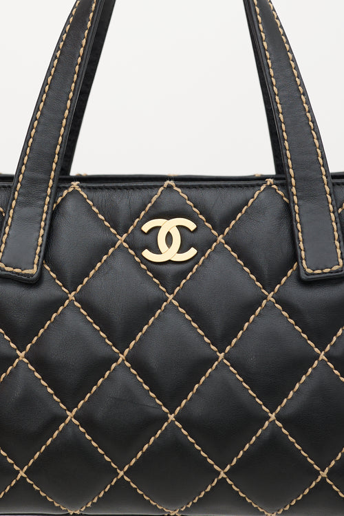 Chanel 2004 - 2005 Leather Wild Stitch Tote Bag