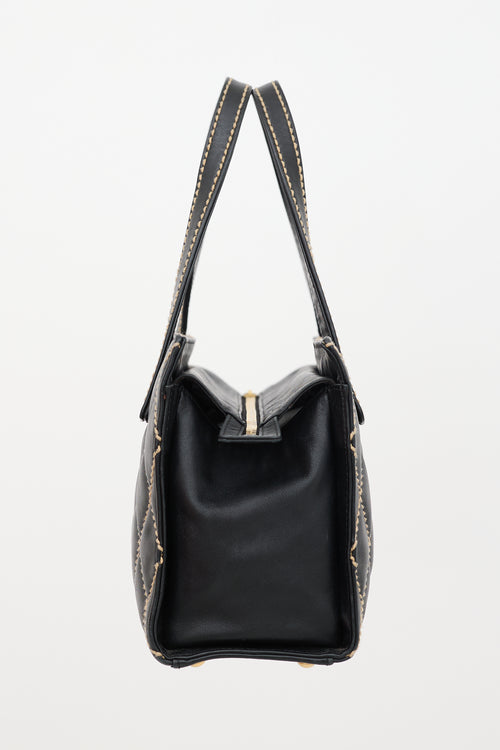 Chanel 2004 - 2005 Leather Wild Stitch Tote Bag