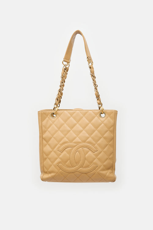 Chanel 2004 Quilted Petite Shopping Tote Bag