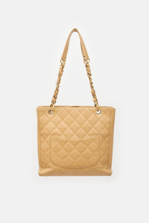 Chanel 2004 Quilted Petite Shopping Tote Bag
