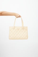 Chanel 2004 Yellow Wild Stitch Surpique Tote Bag
