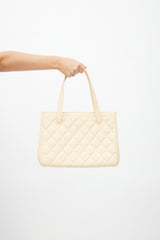 Chanel 2004 Yellow Wild Stitch Surpique Tote Bag