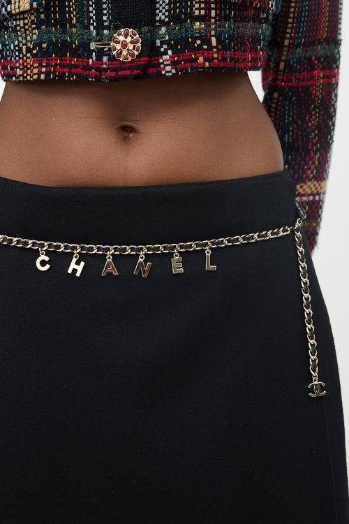 Chanel 2004 Braided Chain Logo Belt