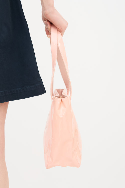 Chanel 2004 Pink Patent Triple CC Medium Tote Bag