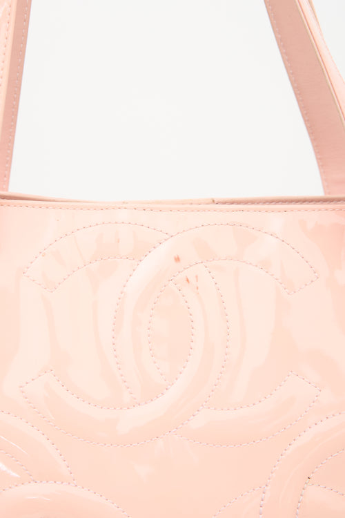 Chanel 2004 Pink Patent Triple CC Medium Tote Bag