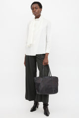 Chanel 2005 Leather Luxe Ligne CC Tote Bag