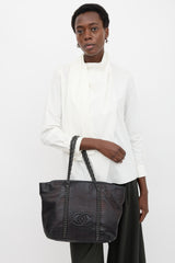 Chanel 2005 Leather Luxe Ligne CC Tote Bag