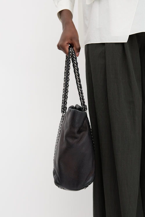 Chanel 2005 Leather Luxe Ligne CC Tote Bag