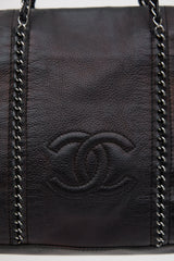 Chanel 2005 Leather Luxe Ligne CC Tote Bag