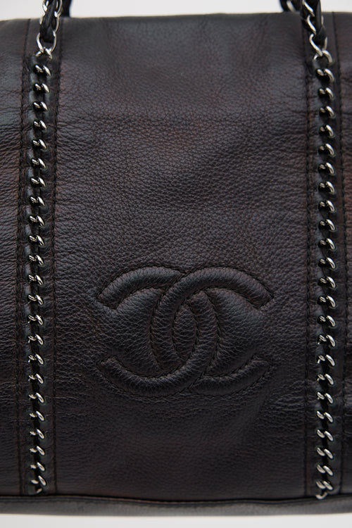 Chanel 2005 Leather Luxe Ligne CC Tote Bag