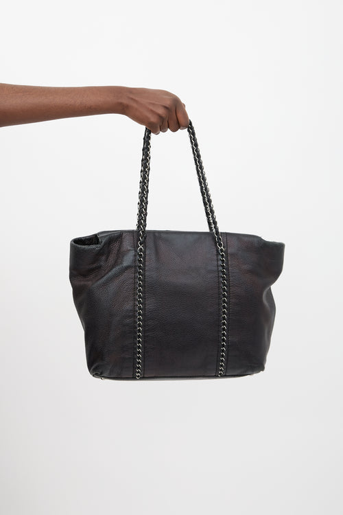 Chanel 2005 Leather Luxe Ligne CC Tote Bag