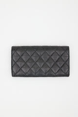 Chanel 2005 Perforated Leather Long Wallet