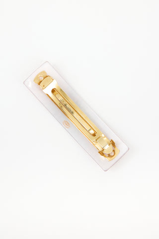 Chanel 2006 Tweed Print CC Hair Clip