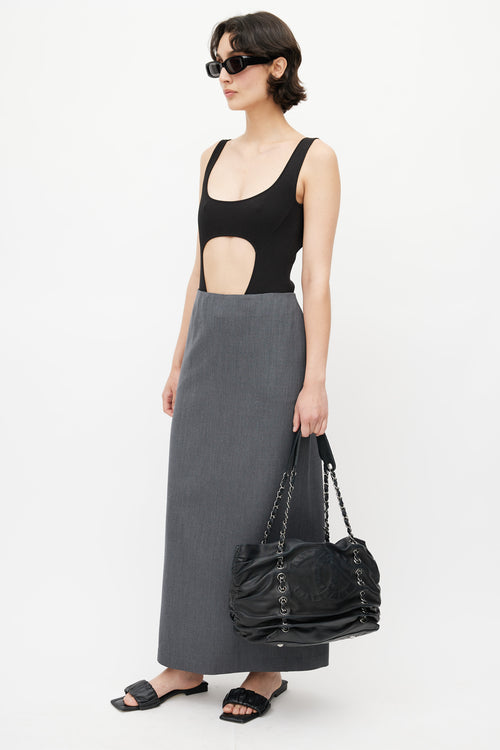 Chanel 2006s Black Timeless Shar Pei Shoulder Bag