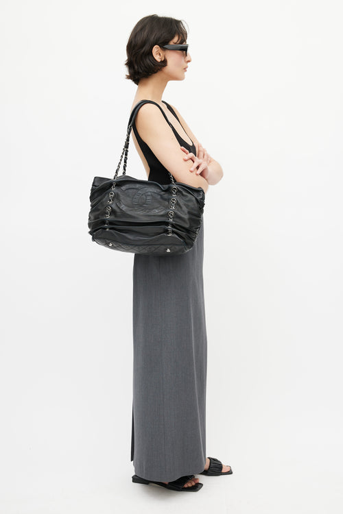Chanel 2006s Black Timeless Shar Pei Shoulder Bag