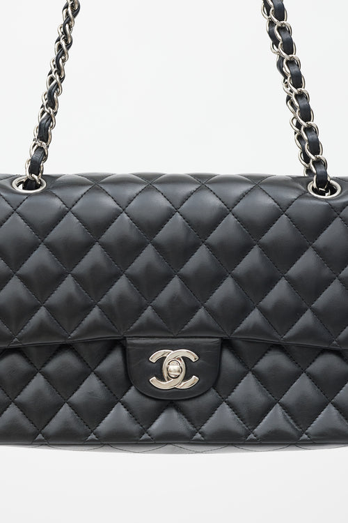 Chanel 2008/9 Black Quilted Leather Medium Double Flap Bag