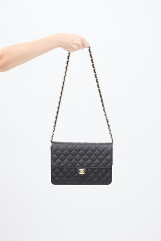 Chanel 2008 Black Quilted Leather Classic Flap Bag