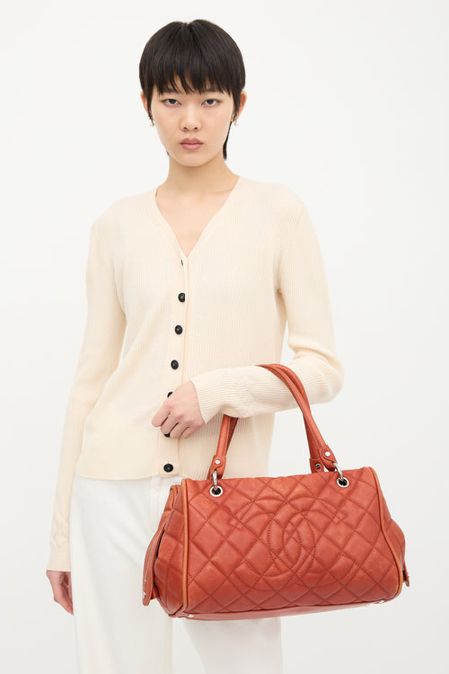 Chanel 2008 Caviar Leather Timeless Bowler Bag