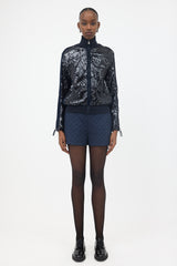 Chanel 2008 Knit Sequin Bomber Jacket