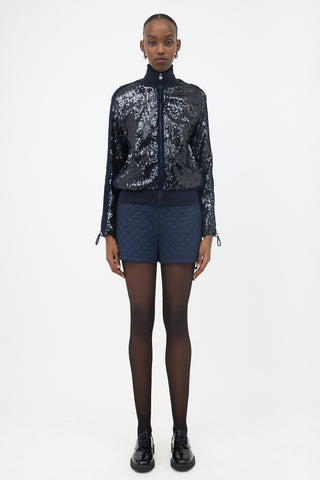 Chanel 2008 Knit Sequin Bomber Jacket