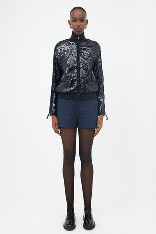 Chanel 2008 Knit Sequin Bomber Jacket