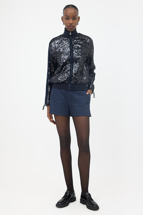 Chanel 2008 Knit Sequin Bomber Jacket