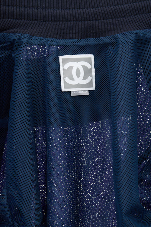 Chanel 2008 Knit Sequin Bomber Jacket