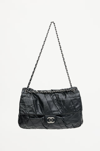 Chanel 2009 Twisted Leather Maxi Flap Bag