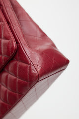 Chanel 2010 Burgundy Quilted Leather Maxi Flap Bag