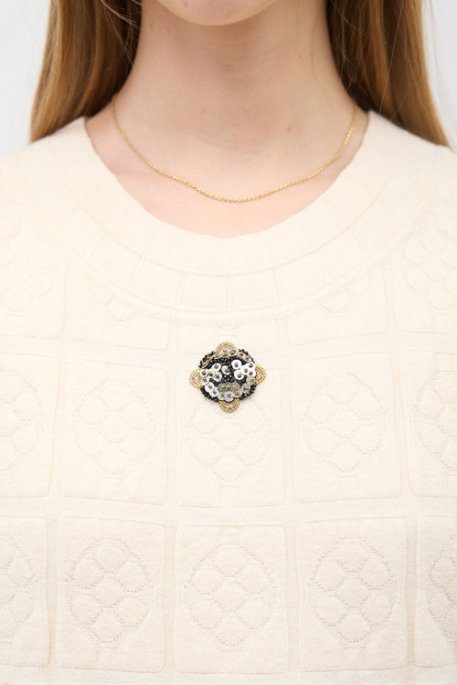 Chanel 2010 Wool Camellia Knit Dress