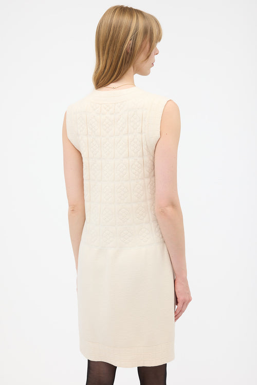 Chanel 2010 Wool Camellia Knit Dress
