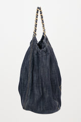 Chanel 2010 Denim XL CC Coco Cabas Bag