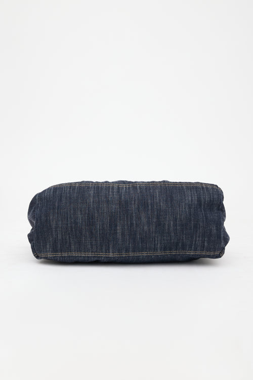 Chanel 2010 Denim XL CC Coco Cabas Bag