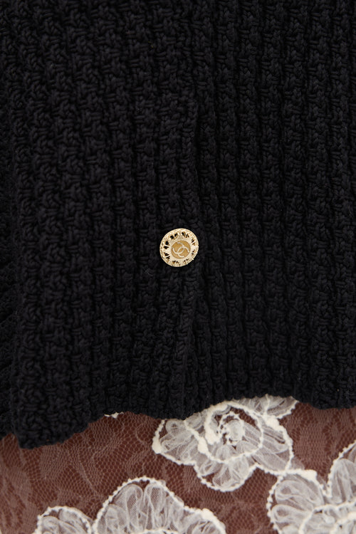Chanel 2010 Knit Chain Front Cardigan