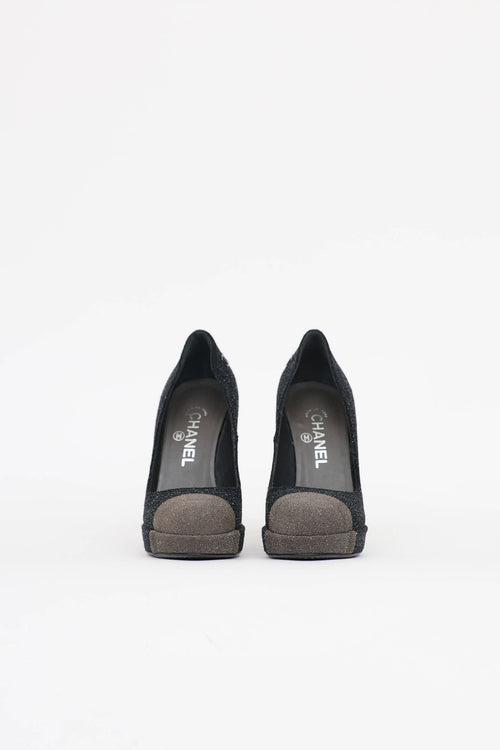 Chanel 2011 Sparkle Cap Toe Pump