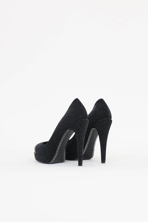 Chanel 2011 Sparkle Cap Toe Pump