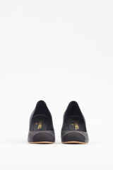 Chanel Spring 2012 Black & Gold Leather CC Tip Heel