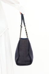 Chanel 2012 Blue Denim Small Deauville Tote Bag
