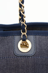 Chanel 2012 Blue Denim Small Deauville Tote Bag
