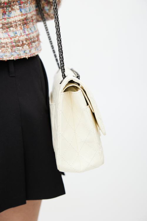 Chanel 2012 Cream Quilted Leather 2.55 Reissue 226 Shoulder Bag