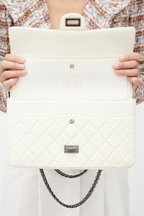 Chanel 2012 Cream Quilted Leather 2.55 Reissue 226 Shoulder Bag