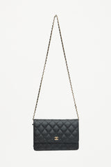 Chanel 2012 Quilted Caviar Wallet On Chain Bag
