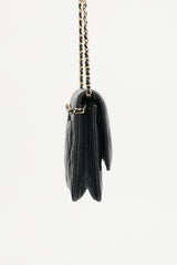 Chanel 2012 Quilted Caviar Wallet On Chain Bag
