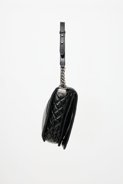 Chanel 2013 - 2014 Patent Large Reverso Boy Bag
