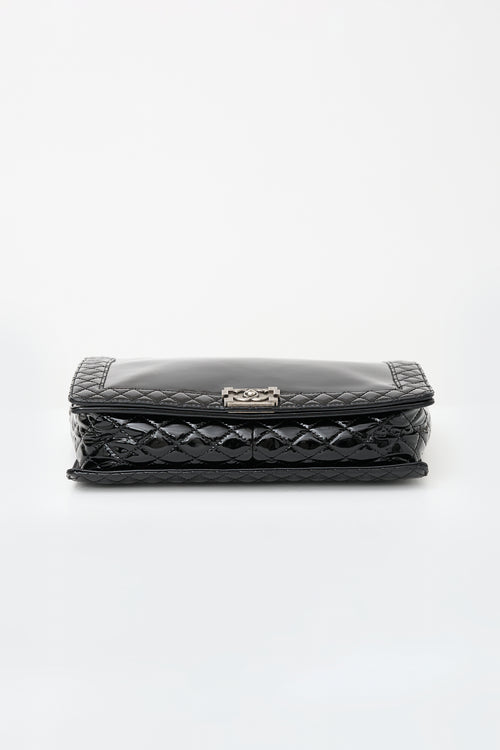 Chanel 2013 - 2014 Patent Large Reverso Boy Bag