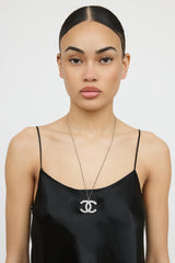 Chanel 2014 Crystal CC Chain Necklace