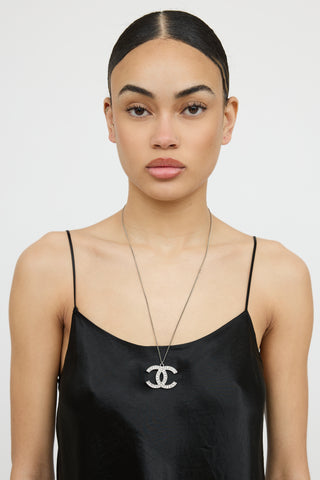 Chanel 2014 Crystal CC Chain Necklace