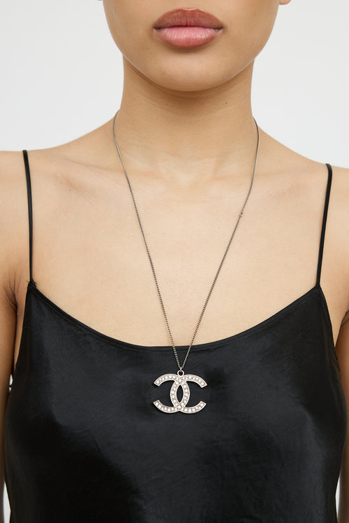 Chanel 2013 Crystal CC Chain Necklace