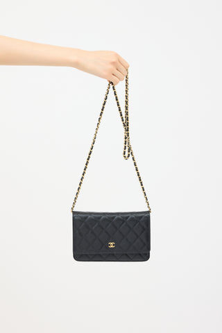 Chanel 2013 Caviar Wallet On Chain